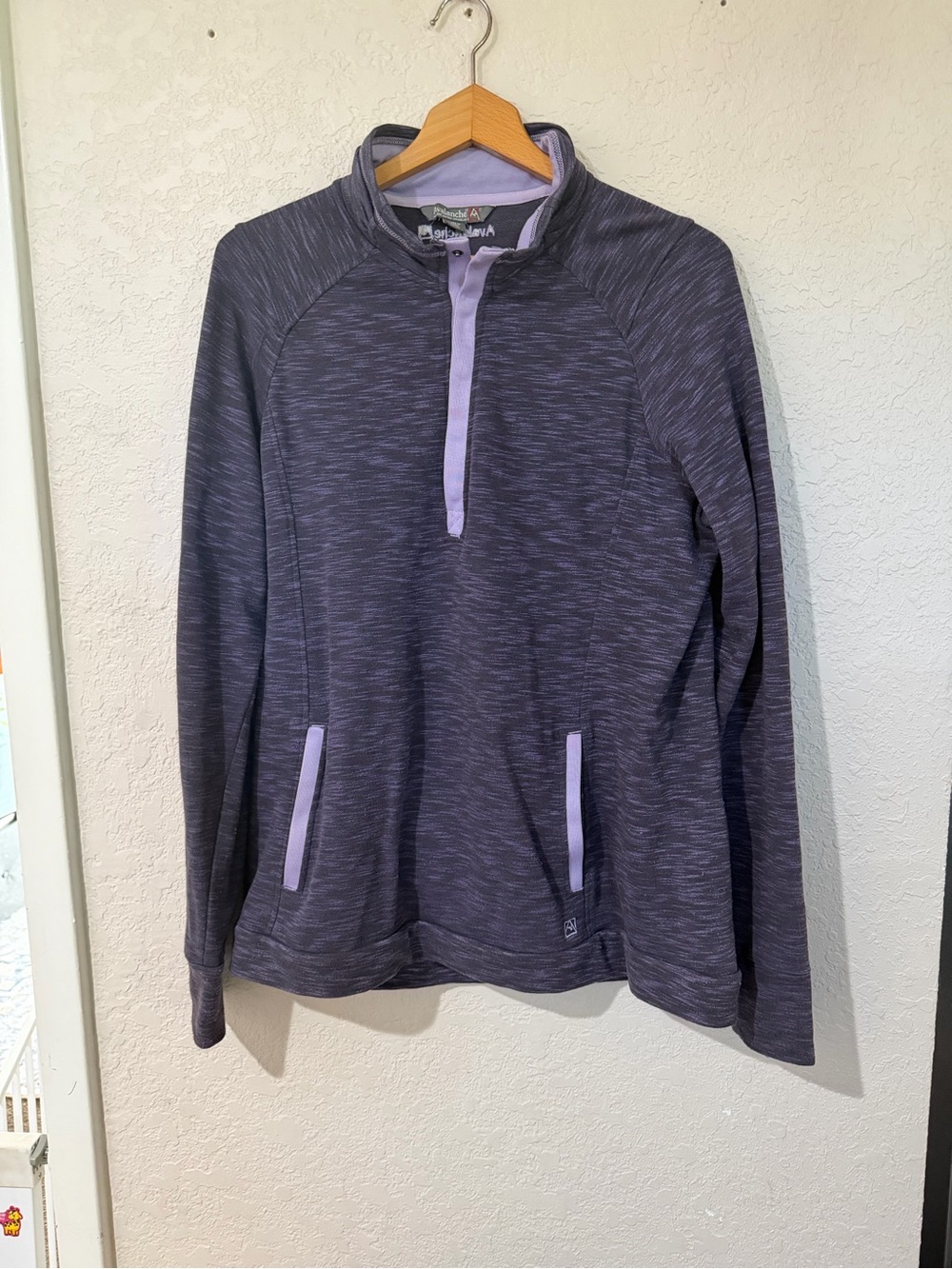 Avalanche Men's Heathered Purple 1/4 Zip Pullover with Lavender Trim